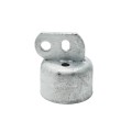 Chain Link 2 1/2" Domestic Brace Rail Ends - Pressed Steel [Fits 2 3/8" OD]