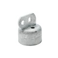 Chain Link 2 1/2" Domestic Brace Rail Ends - Pressed Steel [Fits 2 3/8" OD]