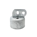 Chain Link 2 1/2" Domestic Brace Rail Ends - Pressed Steel [Fits 2 3/8" OD]