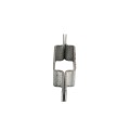 2 1/2" Post x 1 1/4" Rail Square Line Rail Clamp Chain Link Galvanized Steel