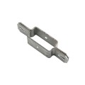 2 1/2" Post x 1 1/4" Rail Square Line Rail Clamp Chain Link Galvanized Steel