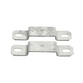 2 1/2" Post x 1 1/4" Rail Square Line Rail Clamp Chain Link Galvanized Steel