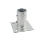Chain Link 2 1/2" Domestic Post Floor Flanges - Pressed Steel Surface Mount Floor Flange for Chain Link 2 1/2" Post  (Fits 2 3/8" OD)