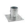 3 1/2" Domestic Chain Link Surface Mount Post Floor Flange | Pressed Steel