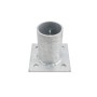 3" (2 7/8" OD) Domestic Chain Link Surface Mount Post Floor Flange | Pressed Steel