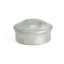 Chain Link 2 1/2" (2 3/8" OD] Domestic Galvanized Round Dome External Fence Post Cap (Pressed Steel - HDG)