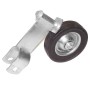 Chain Link 1 3/8" Domestic Swivel Gate Rollers with 6" Rubber Wheels