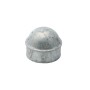 2" [1 7/8" OD] Domestic Chain Link Round Dome External Fence Post Cap | Hot-Dip Galvanized Pressed Steel