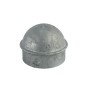 Chain Link 3" [2 7/8" OD] Domestic Galvanized Round Dome External Fence Post Cap (Pressed Steel - HDG)
