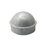 6 5/8" [6 5/8" OD] Domestic Chain Link Round Dome External Fence Post Cap | Hot-Dip Galvanized Pressed Steel