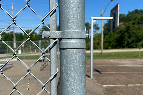 Domestic Chain Link Fence Installed at Outdoor Recreational Facility