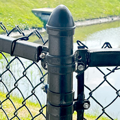 Chain Link Fence Installed with Hot-Dipped Galvanized Fittings