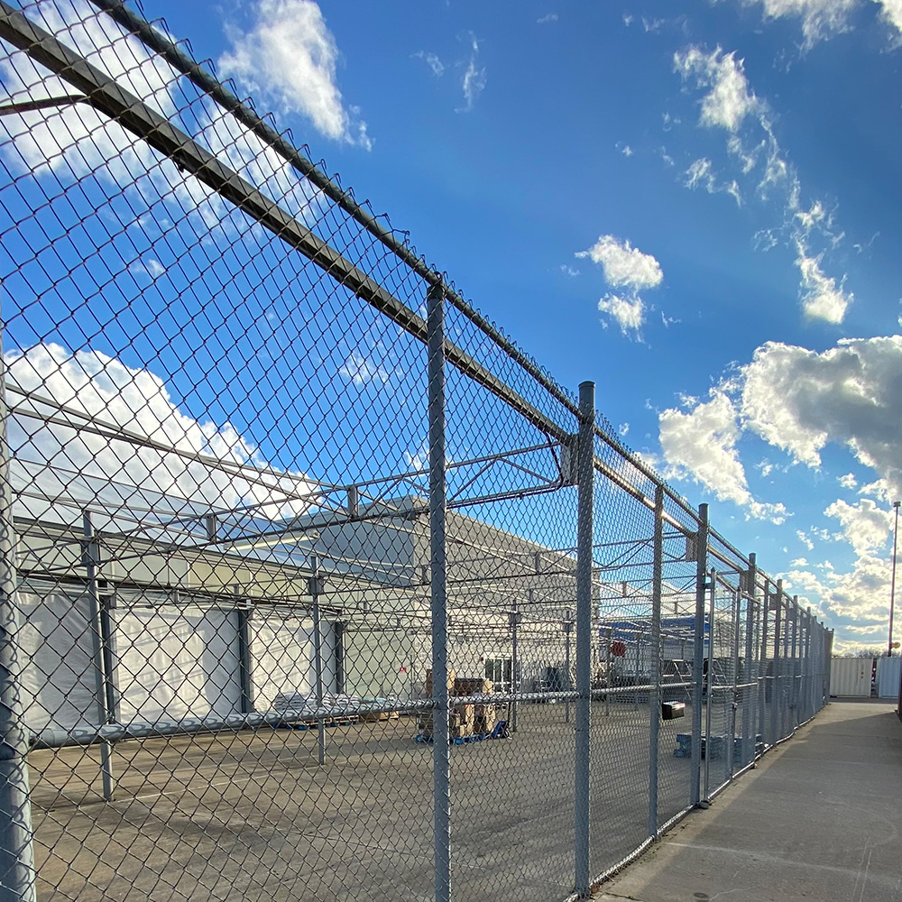 Chain Link Fence Installation of Security Facility in the USA