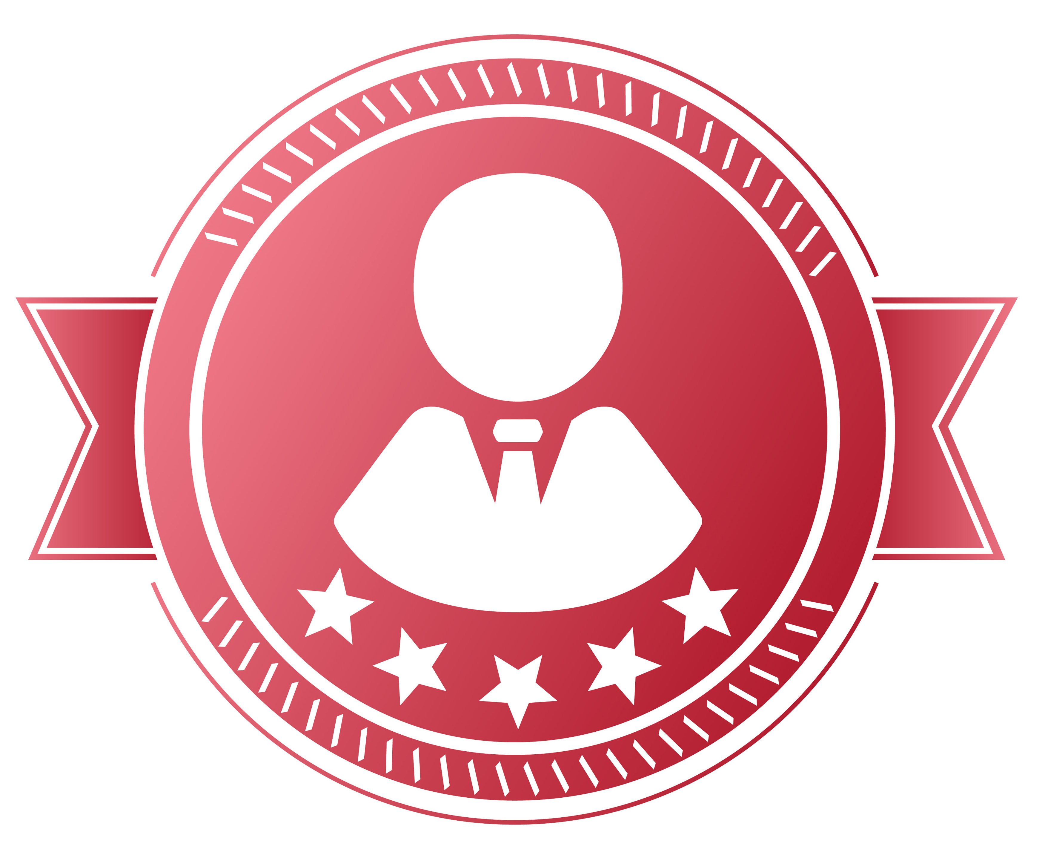 expert badge red gradiant