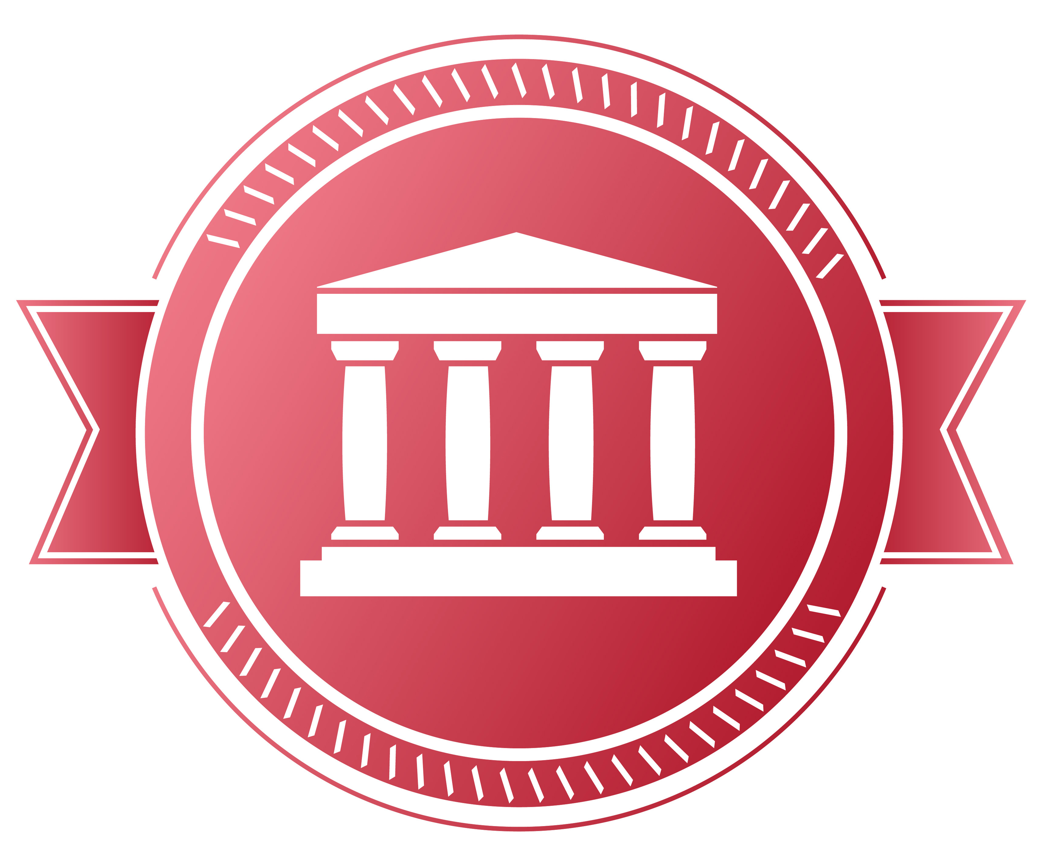 government badge red gradiant